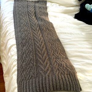 J. Crew Gray Cable Knit Scarf